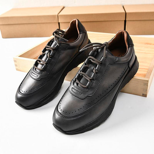 Zapatos Deportivos Casuales de Cuero Genuino Retro para Hombre - Image 7