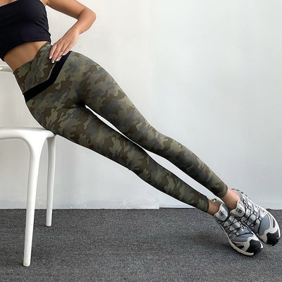 Pantalones Deportivos Camuflaje Cintura Alta Estilo Europeo - Image 12
