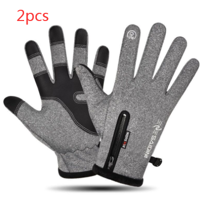 Guantes de Invierno para Hombre con Pantalla Táctil, Cierre de Cremallera e Impermeables - Image 7
