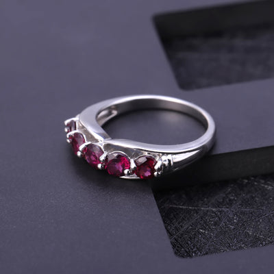 Anillo de Granate Rosa Natural con Plata 925 - Diseño Elegante en Piedra Semipreciosa - Image 8