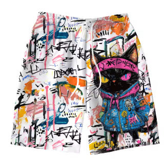 Shorts de Baño Hombre con Estampado 3D Graffiti - Image 11