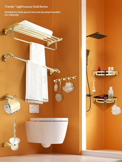 Repisa de Baño Estilo Francés Dorada Premium sin Taladro - Image 3