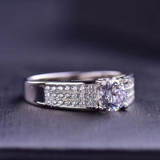 Anillo de Piedra Mosang con Cabeza de Toro y Bebé - Image 4