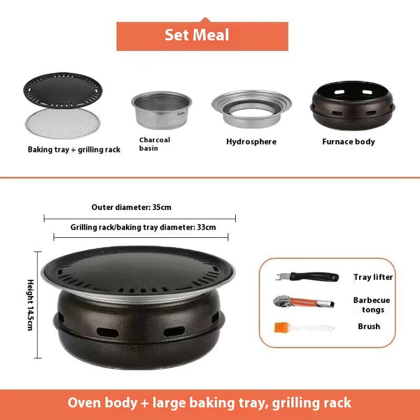 Horno Portátil para Asado sin Humo con Parrilla de Carbón - Image 5