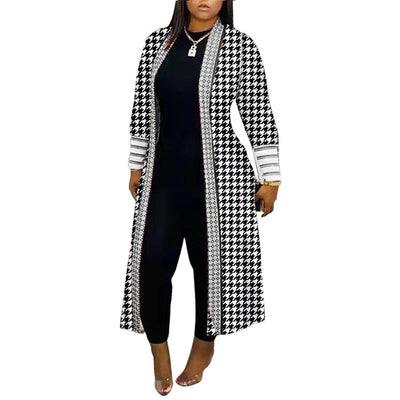 Abrigo Trench Largo Holgado con Costuras Decorativas para Commute - Image 6