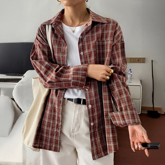 Camisa Abrigo Casual de Manga Larga para Mujer - Estilo Vacacional