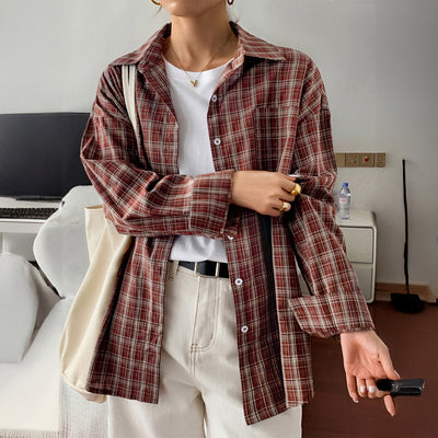 Camisa Abrigo Casual de Manga Larga para Mujer - Estilo Vacacional
