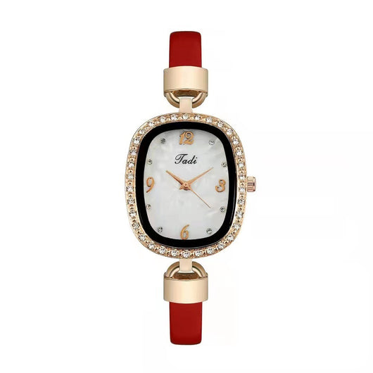Conjunto Reloj Pulsera Mujer Cuarzo con Cinturón Mármol y Cristales - Image 14