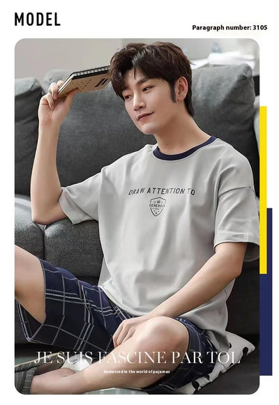 Conjunto Veraniego Hombre Estilo Coreano Manga Corta Holgado - Image 26