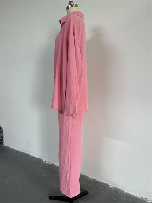 Conjunto Elegante: Blusa Suelta Manga Larga y Pantalón Cintura Alta - Image 14
