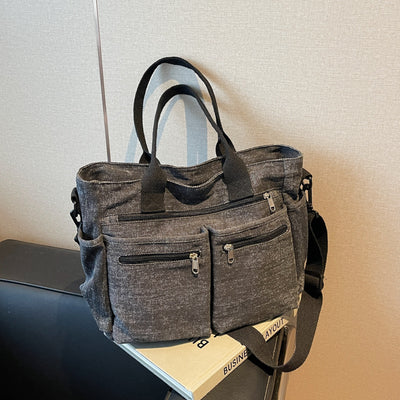Bolso Tote de Mezclilla Retro Capacidad Extra para Mujer - Image 6