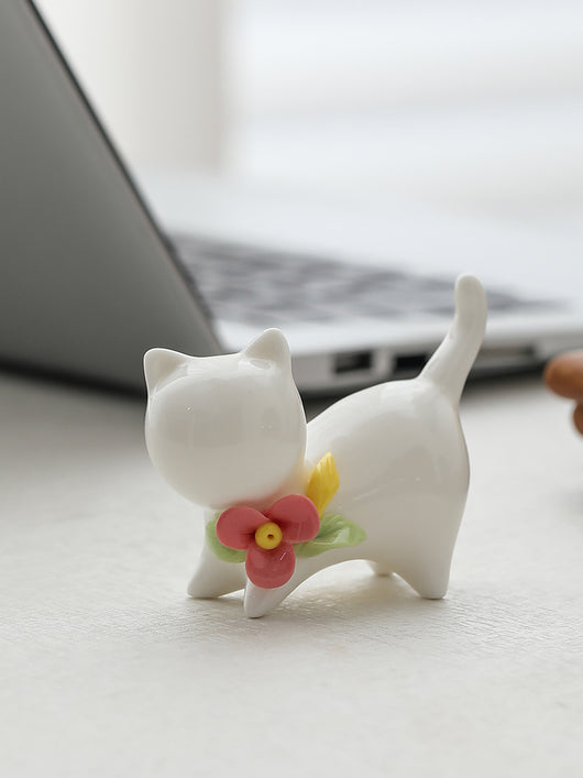 Juego de Ceremonia de Té Felino en Cerámica - Image 25