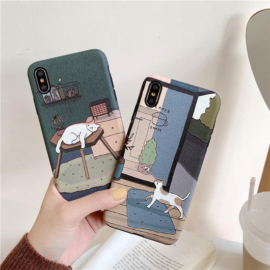 Funda para Celular con Diseño de Gato Relieve Estilo Red - Image 4