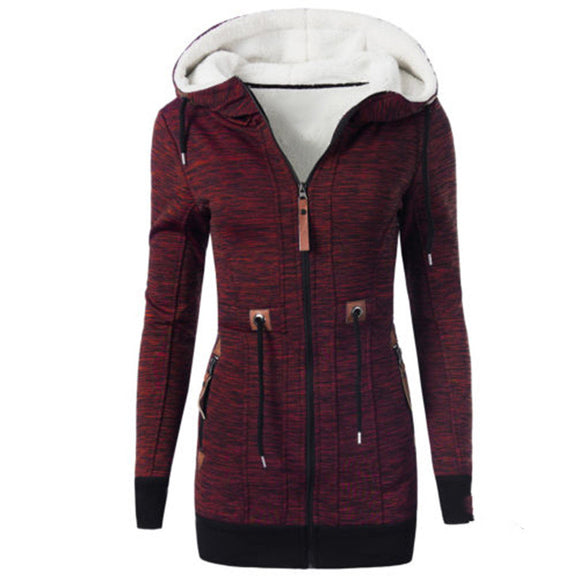 Cardigan Sudadera Polar con Capucha - Abrigo Casual Versátil