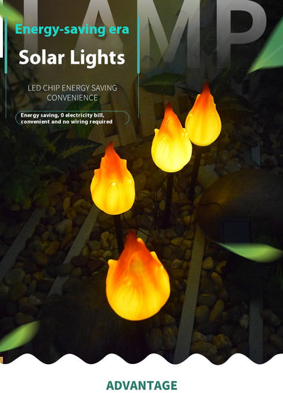 Lámpara Solar con Efecto Fuego para Jardín y Patio - Image 22