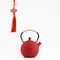 Tetera de Hierro Roja y Amarilla 680ml - Juego de Té Profesional para Restaurantes