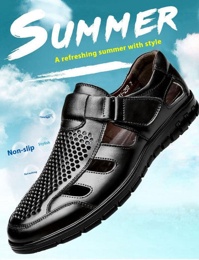Sandalias de Cuero Perforadas para Hombre - Estilo Ejecutivo Casual - Image 16