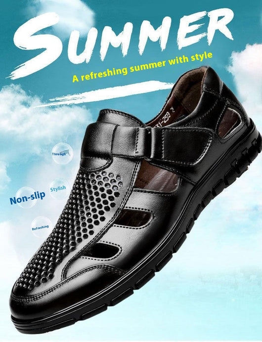 Sandalias de Cuero Perforadas para Hombre - Estilo Ejecutivo Casual - Image 16