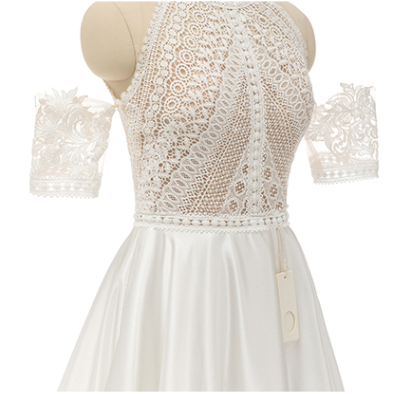 Encaje Satinado Retro Mori para Bodas - Gasa Vintage - Image 9