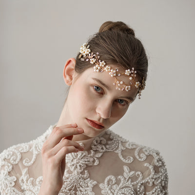 Diadema de Flores de Perla para Novia - Image 6