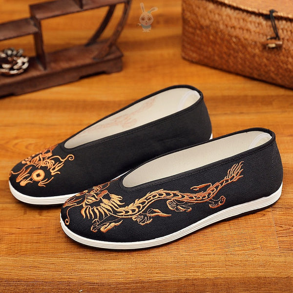 Zapatos Casuales Hombre con Suela Suave y Bordado Artesanal