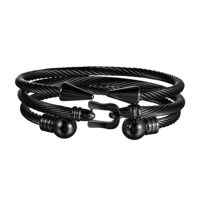 Pulsera de Acero Titanio Estilo Punk con Diseño Romano - Image 43