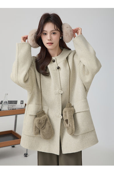 Abrigo de Lana Corto con Capucha Premium - Image 16