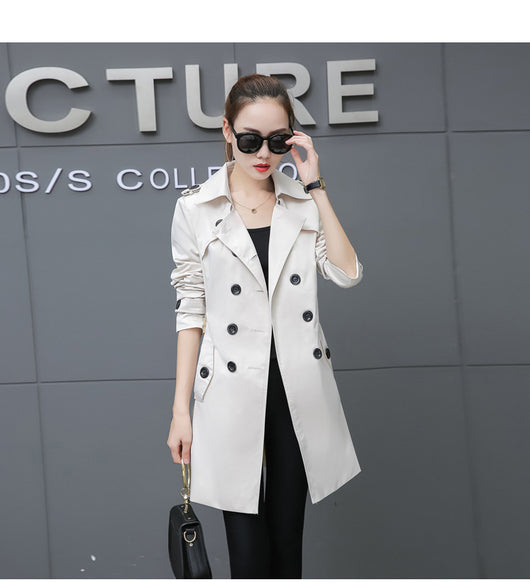 Abrigo Trench Coat Ajustado Talla Grande Largo Medio - Image 20