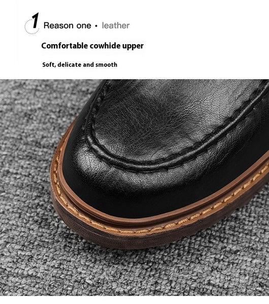 Zapatos de Cuero Casual Estilo Británico - Versátiles y Elegantes - Image 15