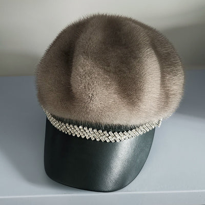 Boina de Piel de Visón para Mujer - Accesorio Elegante para Invierno - Image 13