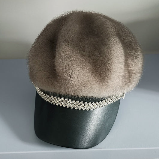 Boina de Piel de Visón para Mujer - Accesorio Elegante para Invierno - Image 13