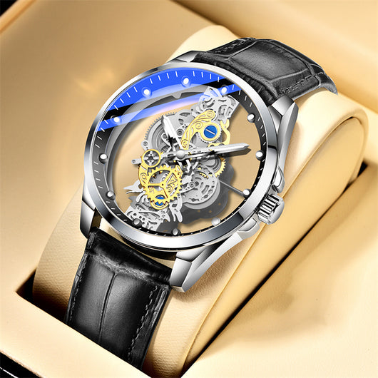 Reloj Automático Esqueleto Dorado de Lujo para Hombre - Image 34