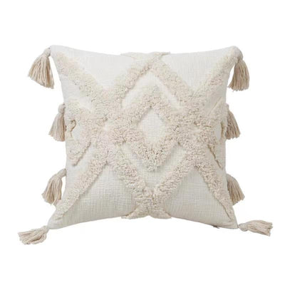 Cojín y Funda de Almohada Acolchados en Mezcla de Algodón y Lino - Image 11