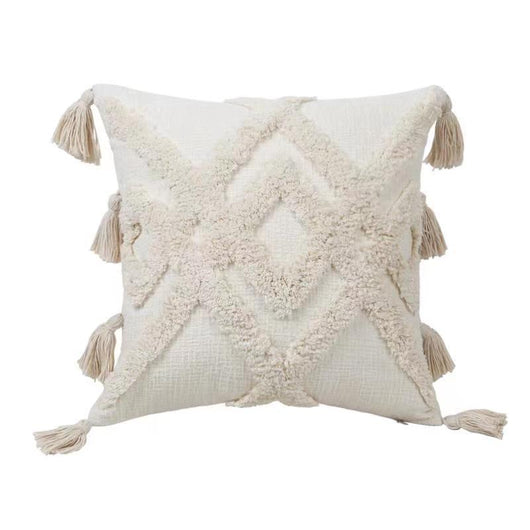 Cojín y Funda de Almohada Acolchados en Mezcla de Algodón y Lino - Image 11