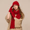 Conjunto de Abrigo Invernal: Gorro, Bufanda y Guantes en Lana para Mujer