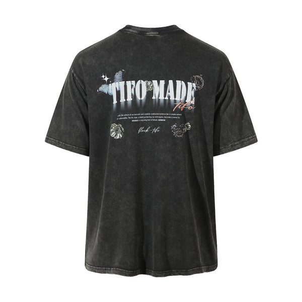 Camiseta Calavera Desgastada para Hombre - Estilo Vintage Rock