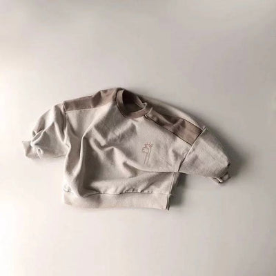 Conjunto de 2 Piezas de Sudaderas con Animales Bordados y Colores Contrastantes para Niños y Niñas - Image 12