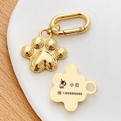 Placa de Identificación Personalizada para Mascotas - Prevención de Pérdida