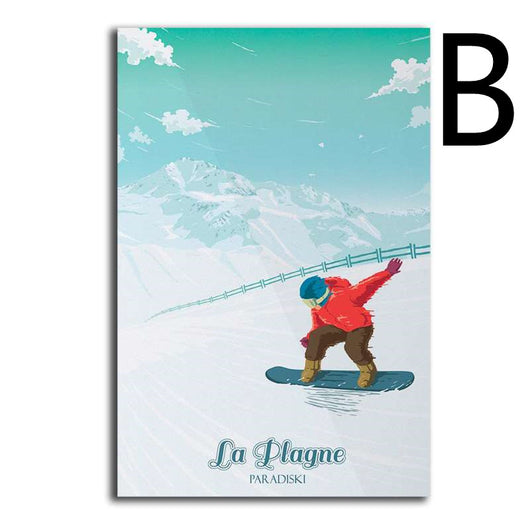 Póster Lienzo Estación de Esquí de los Alpes Franceses - Image 2