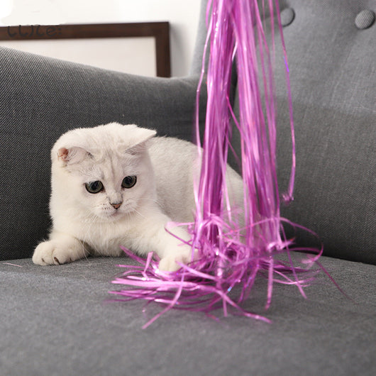 Varita de Juego para Gatos con Campana y Borla Tricolor - Image 2