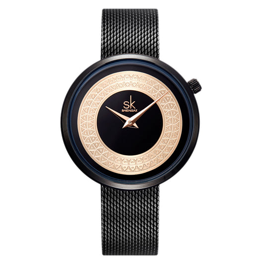 Reloj de Moda para Mujer Shengke - Dial Creativo, Malla de Acero Inoxidable y Resistencia al Agua - Image 7