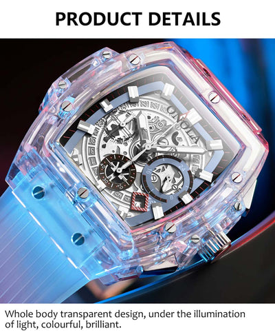 Reloj Unisex con Esfera Transparente y Luz Luminosa - Image 7