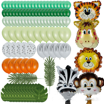Juego de Globos Tigre Verde Oscuro para Fiestas - Image 5