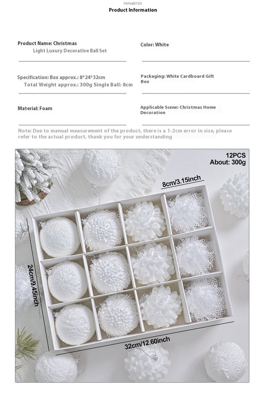 Esfera Navideña con Encaje y Brillo - Adorno Colgante en Caja de Regalo - Image 9