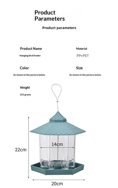 Comedero para Pájaros Colgante de Exterior - Image 7