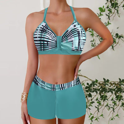 Bikini Reductor Estampado con Halter Ajustable para Mujer - Image 16