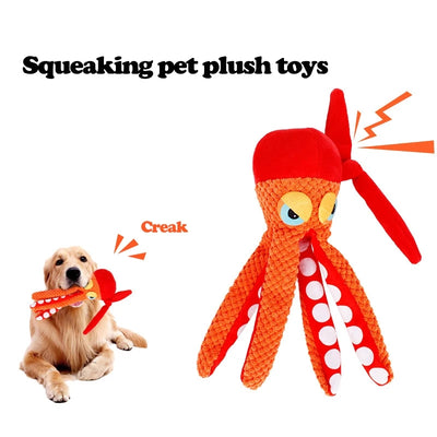 Juguete Pulpo de Peluche con Sonido para Perros - Juguete Masticable para Limpiar Dientes - Image 6