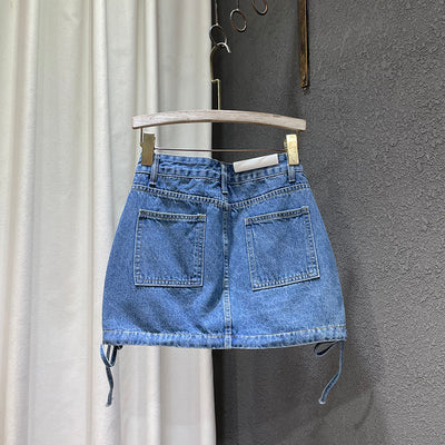 Falda Denim Estilo Tooling para Mujer - Image 2
