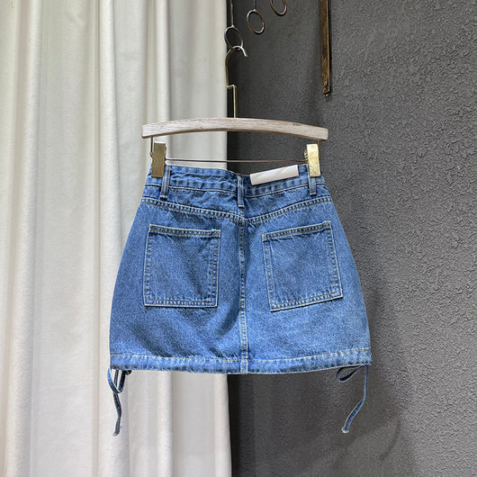 Falda Denim Estilo Tooling para Mujer - Image 2