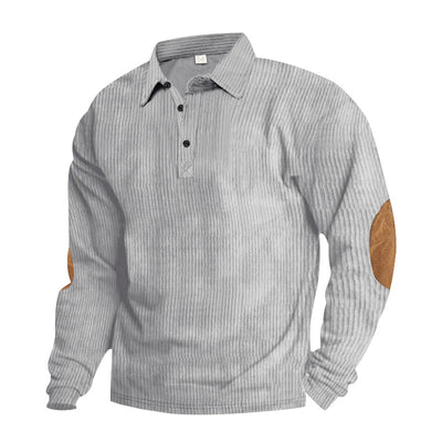 Camiseta Manga Larga de Pana para Hombre - Primavera y Otoño - Image 17